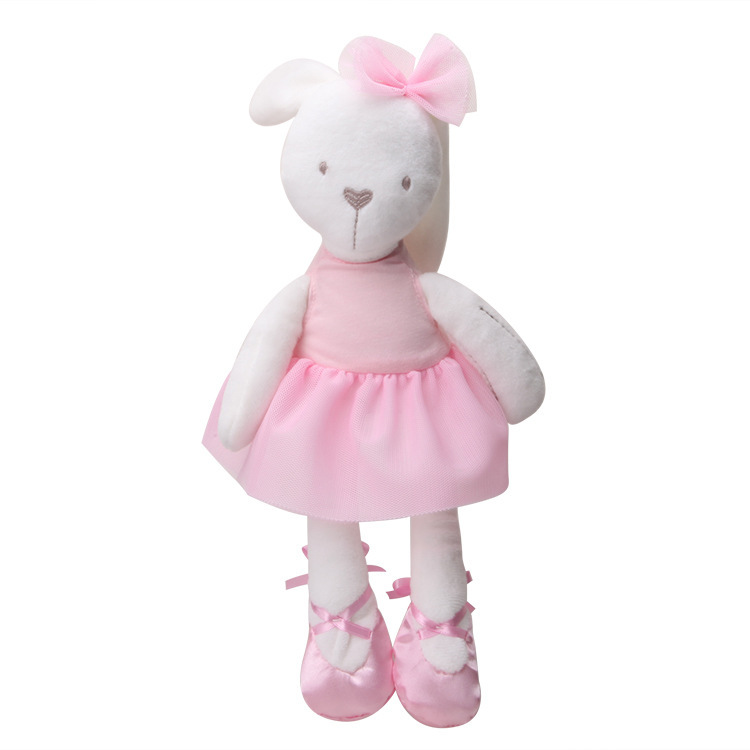 芭蕾舞兔子玩偶婴儿宝宝安抚陪睡毛绒公仔兔娃娃芭蕾裙子抱偶玩具