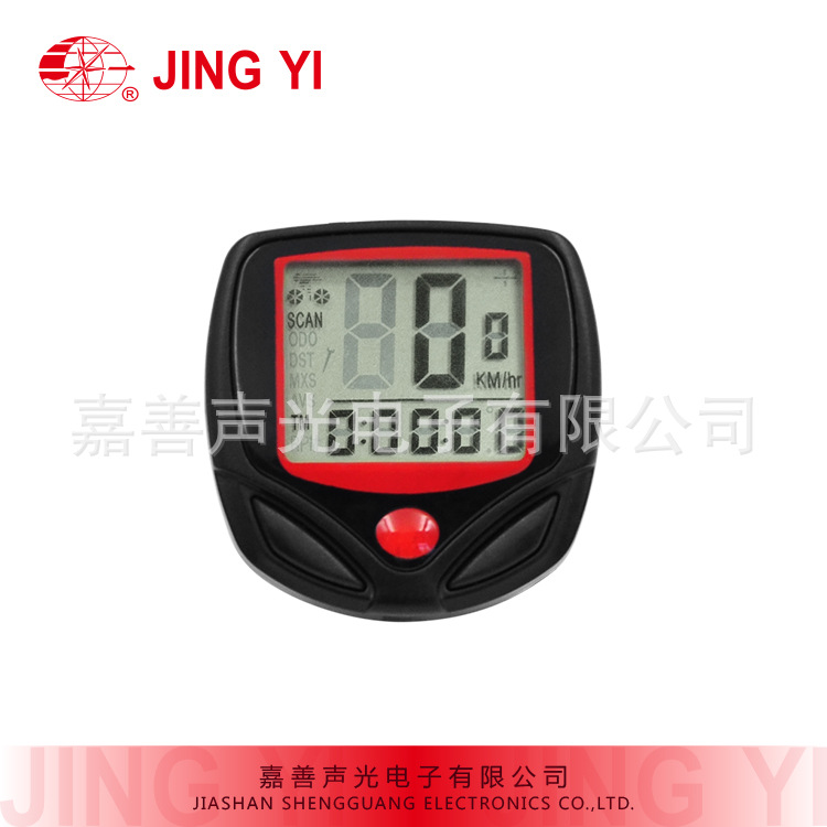 精仪JINGYI智能防水里程记录仪自行车迈速表码表大显示英文版