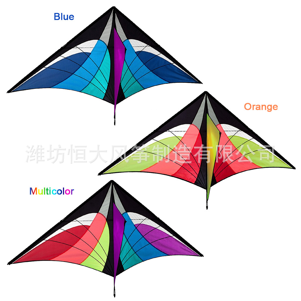 风筝 三角蜘蛛风筝 大尺寸单线风筝 带线板尾巴 kite-阿里巴巴