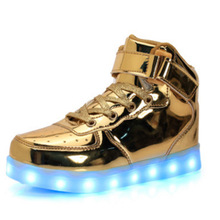 厂家直销经典空军一号高帮LED灯鞋童鞋男女鞋USB充电亚马逊速卖通