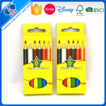 卡通纸盒彩笔印刷 3.5寸6色Colored Pencil Box Set Custom Logo