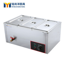商用加厚不锈钢三盆电热保温汤池三格暖菜保温汤炉餐饮设备厂直供