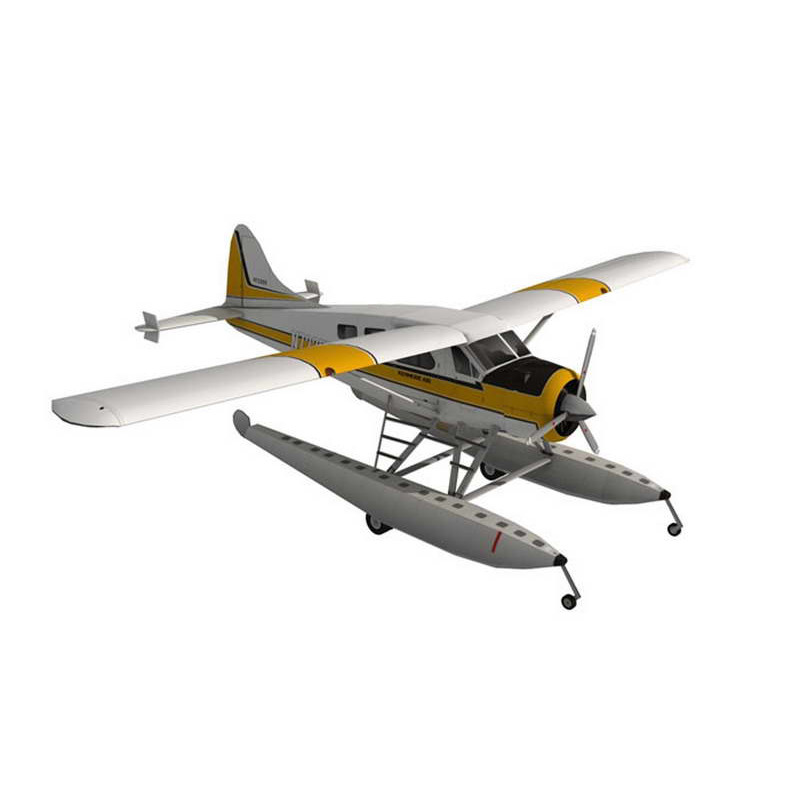 DIY 1:32 DHC-2 海狸水上飞机 纸模型 军事爱好者礼物