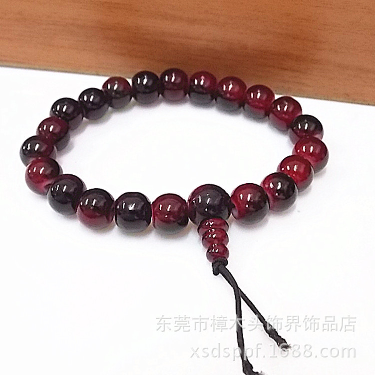 8mm 玻璃人造仿玛瑙手链 手工串珠子弹力手珠手链 精美手链批发