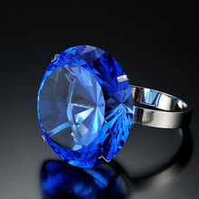 彩色水晶钻戒求婚水晶戒指送女友礼物生日礼品水晶钻石情人节礼物