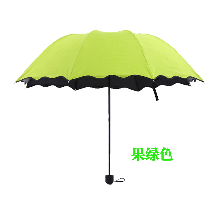 Factory Wholesale Creative Three Folding Vinyl Blooming Umbrella Gift Advertising Umbrella Sunny Umbrella Can Be Used as Logo