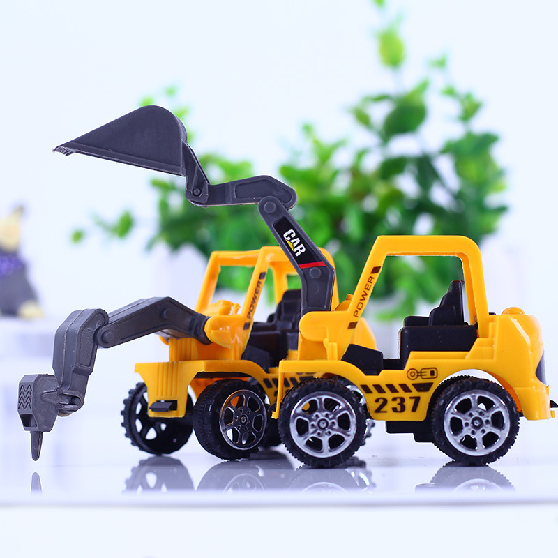 创意迷你小号工程车挖土机挖掘机新奇好玩的儿童玩具地摊热卖