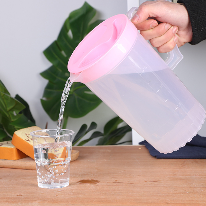 2000ml大容量冷水壶 果汁壶 塑料凉水壶 豆浆果汁花茶壶水具