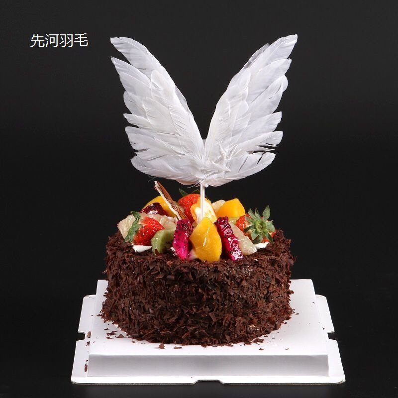 wholesale feather wings cake inserting card cake decorative insertion feather angel wings cake decoration model