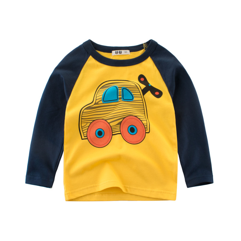 2024 Children's Autumn New Bottoming Shirt Children's Korean-Style Long-Sleeved Boys' T-shirt Baby T-shirt Boys' Clothes