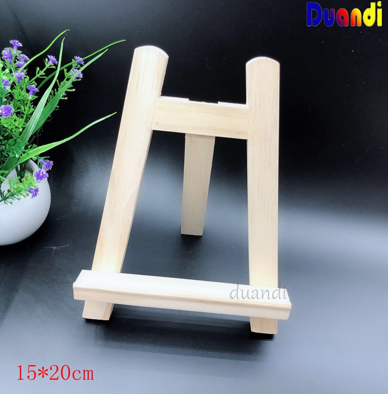 Round Head Small Easel Photo Frame Desk Calendar Desktop Wooden Small Display Rack Tripod Tablet Computer Bracket