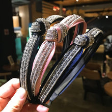 新款韩版女式头箍手工制作水晶镶钻头饰发箍创意圣诞头饰厂家批发