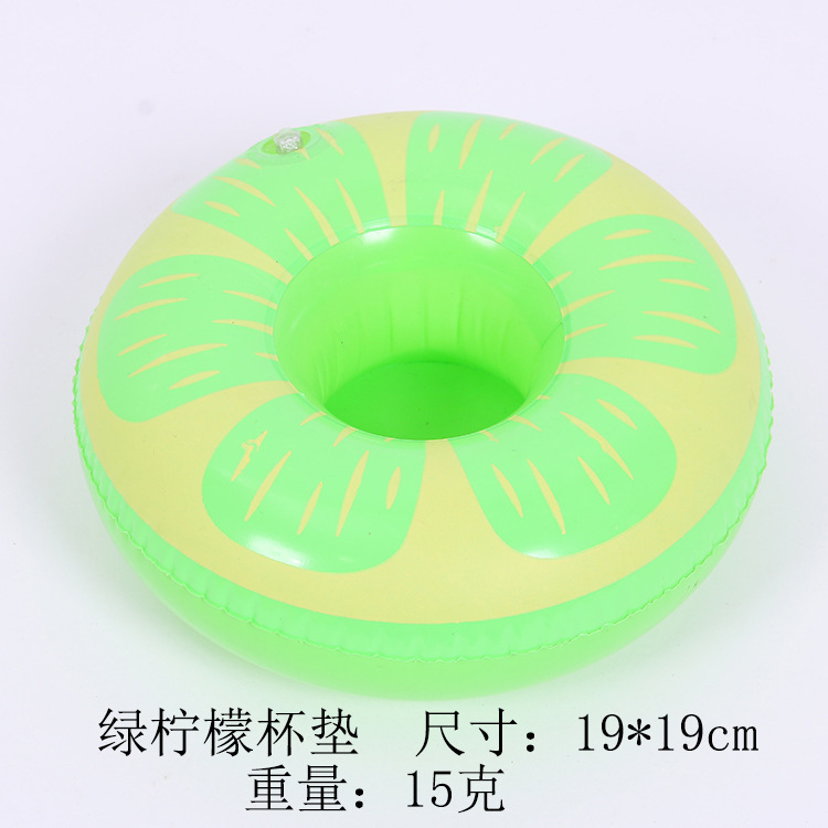 in Stock Supply Inflatable Flamingo Donut Lemon Watermelon Pineapple Crab Love Cup Holder Inflatable Water Coaster