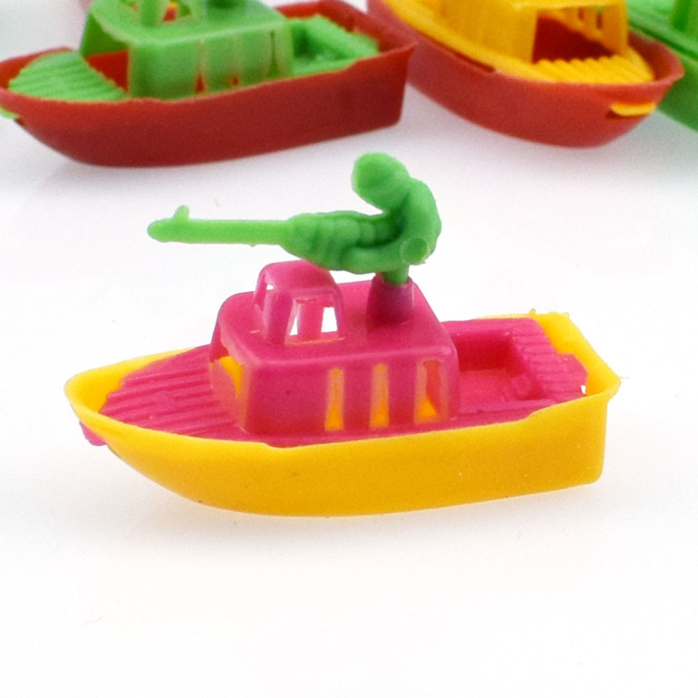 4CM迷你塑料大战斗快艇船模型玩具 装45MM扭蛋小玩具小批发