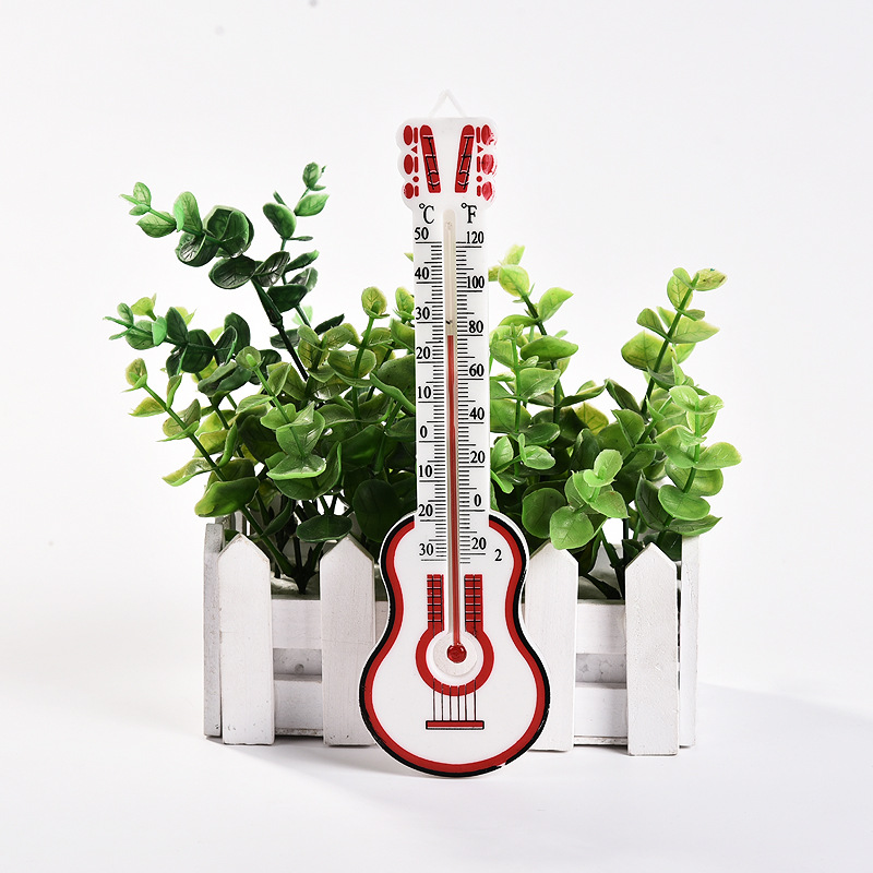 wholesale household plastic thermometer guitar type opp bag thermometer household greenhouse thermometer