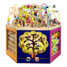 比乐B.Toys青年大学同款同厂木立方串珠多功能六面体绕珠益智玩具
