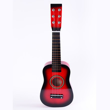 23寸夏威夷儿童彩色小吉他 钢丝弦6弦木制玩具吉它启蒙教具
