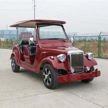 房地产公司用电动老爷车 6座三排座电动仿古电动观光车景区游览车