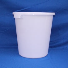 供应清远市银盏带盖塑料大白桶 铁耳提手时尚塑料桶加厚型水桶