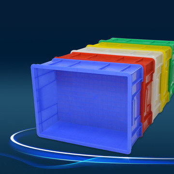蓝色塑料周转箱批发长方形加厚胶箱可带盖子大号物流周转箱-阿里巴巴