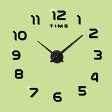 TEMU热销装饰创意挂钟 diy亚克力数字挂钟 47寸欧式客厅墙贴钟表
