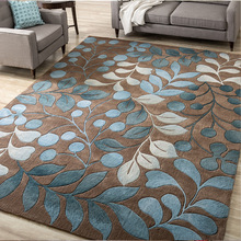 批发北欧抽象花卉客厅地毯现代简约欧式茶几垫卧室床边样板间耐