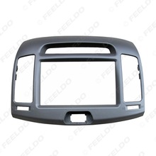 适用于现代韩版悦动2006-2011音响改装框汽车影音面框面板 左钛