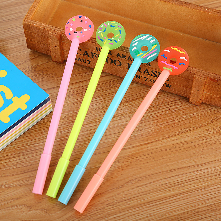 Creative Donut Gel Pen Cute Cartoon Learning Stationery Ball Pen Fresh Office Signature Pen Factory Direct Sales