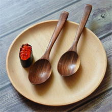 日式新品上架  柚木饭勺汤勺 宽口木勺子18.5*4CM 木勺