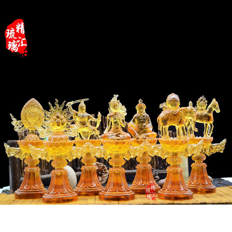 七政宝古法琉璃佛具轮王七宝 佛具八吉祥琉璃琉璃佛像-阿里巴巴