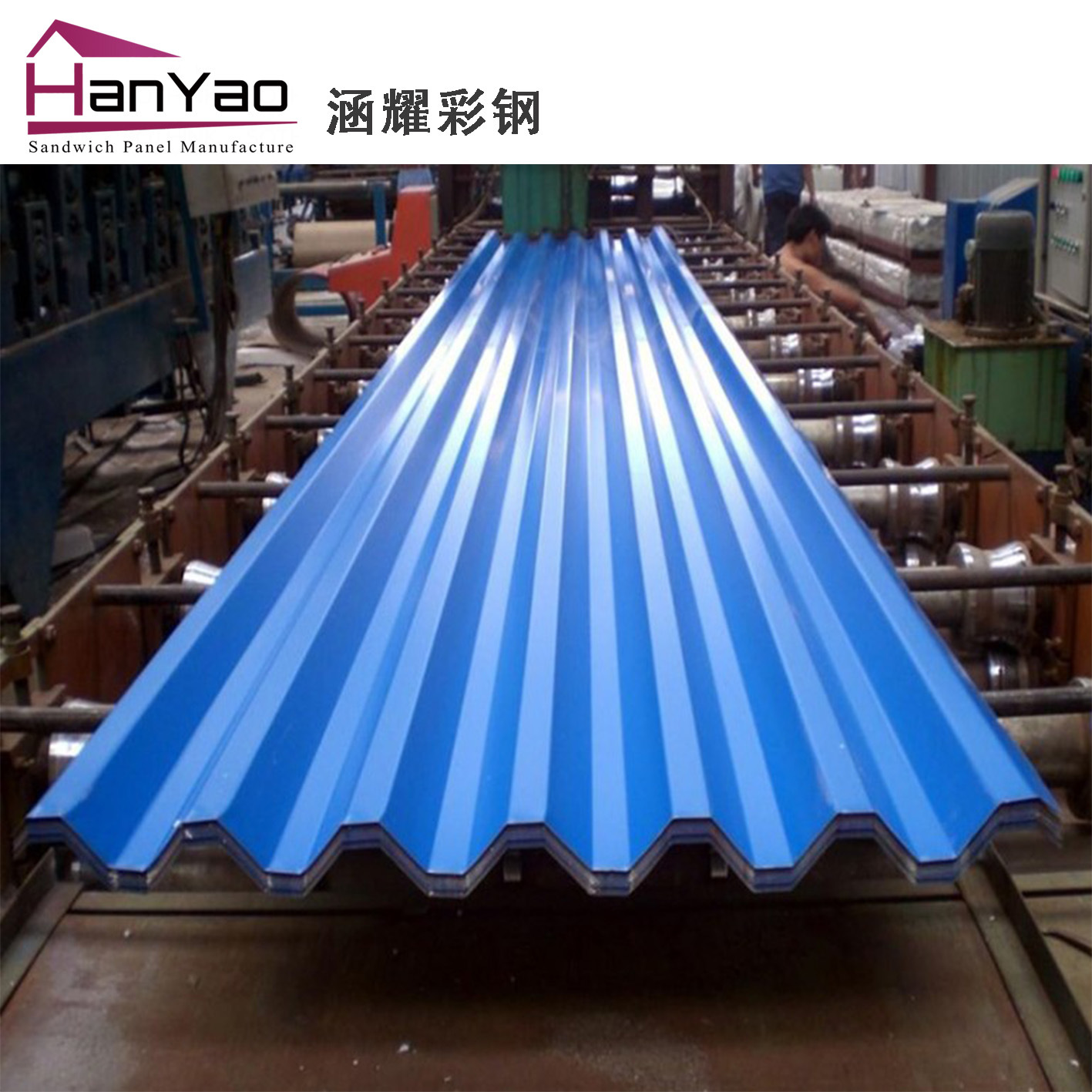 上海厂家直销优质750型彩钢瓦单层屋面彩钢瓦