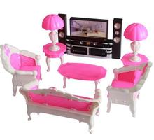 娃娃沙发6件套+电视柜打包家具过家家客厅组合家私欧式大沙发355g