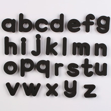 黑色EVA磁性小写大写英语数字字冰箱贴 白板磁性贴 早教磁铁教具