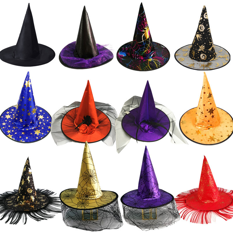 Halloween Hat Children Adult Masquerade Dress up Witch Hat Party Supplies Wizard's Hat Witch Hat