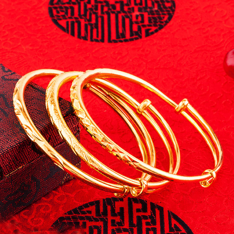Alluvial Gold Bracelet Starry Women's High Sense Ornament Imitation Gold Bracelet No Color Fading Brass Bracelet Simulation Accessories