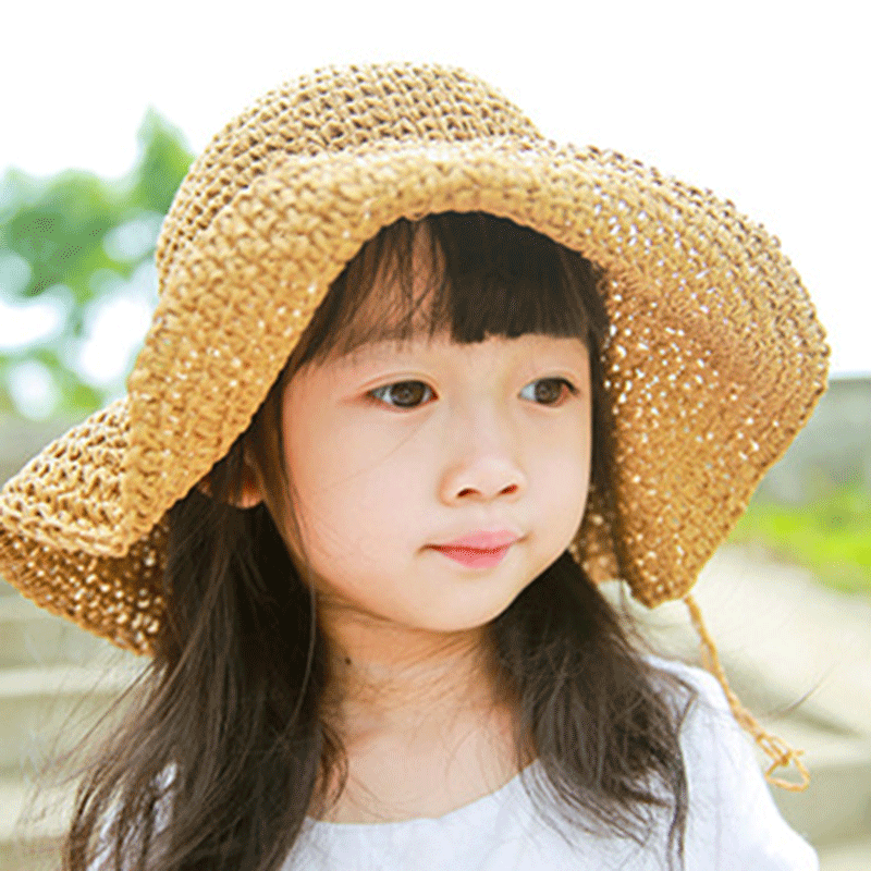 新款亲子帽夏天宝宝凉帽儿童草帽女童遮阳帽潮沙滩帽