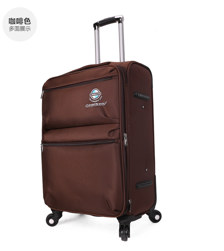 Travel Boarding Bag Boxes Oxford Cloth Simple Trolley Case 24-Inch Universal Wheel Mute Luggage Wholesale