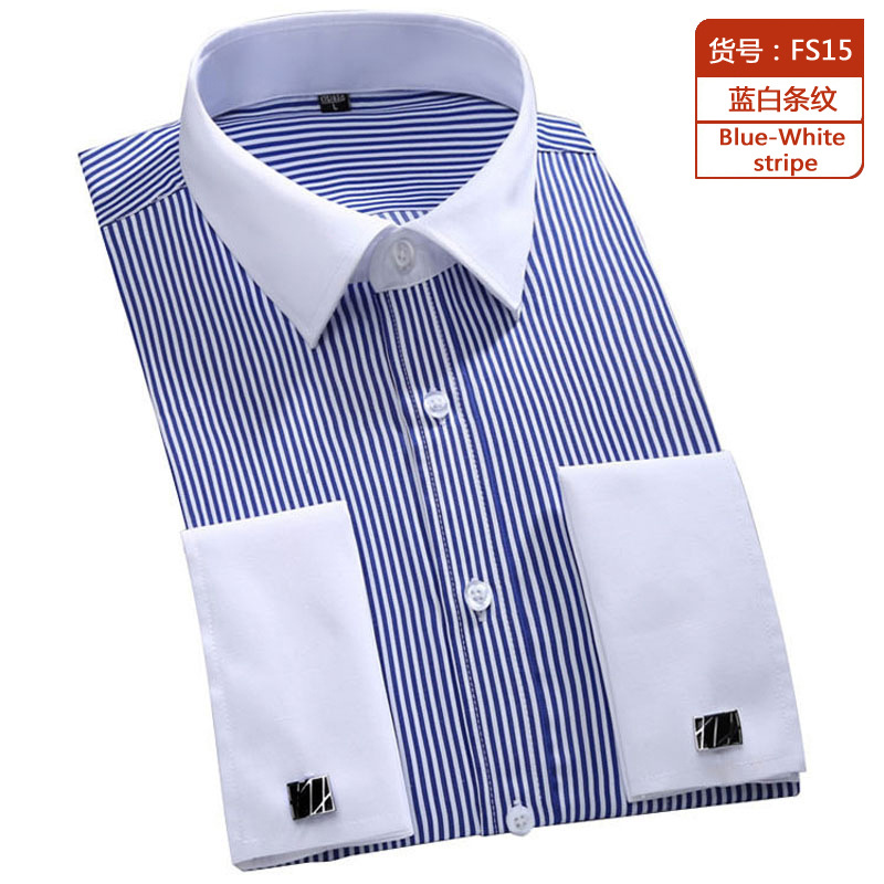 Foreign Trade Ebay Aliexpress Loose Men's French Cufflinks Shirt Men's Autumn Shirt Party Men's Amazon