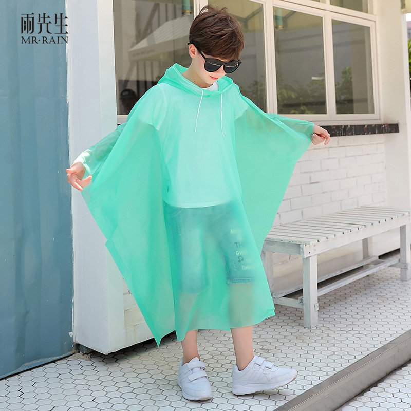 Disposable Thickened Children Raincoat Fashion Student Peva Poncho Children's Cloak Raincoat Travel Portable Manufacturer