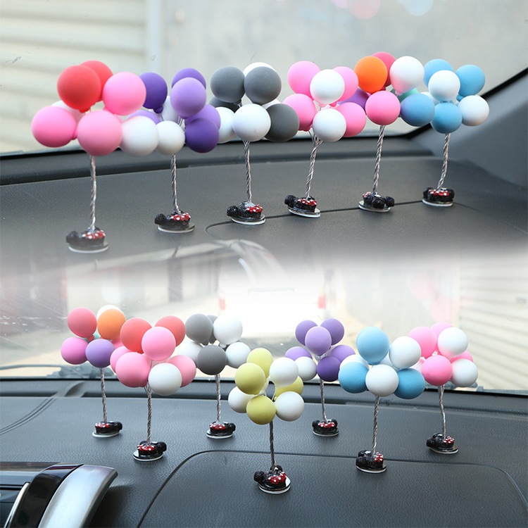 创意软陶告白气球车内饰品可爱仪表台粘土气球汽车摆件 装饰品