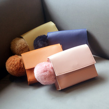 韩版儿童包包女童公主斜挎包可爱大毛球翻盖小方包宝宝装饰零钱包