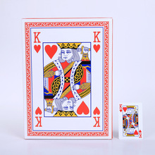 跨镜货源厂家直销9倍大魔术道具扑克创意休闲超大400克纸质扑克牌