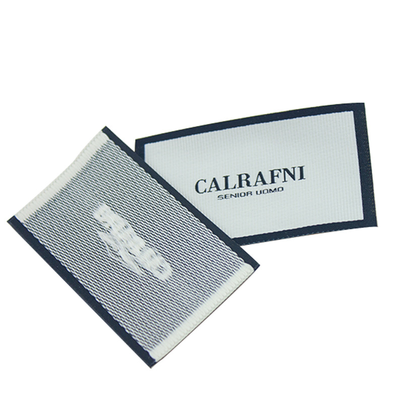 服装高密度织唛 外套上衣竖纹高品质领标 西装高端品质商标