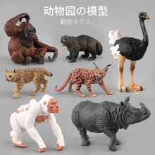贝壳鱼 野生动物模型仿真动物玩具野猪鸵鸟模型动物模型