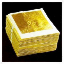 厂家批发优质24K金箔98纯金箔真金箔9.33*9.33cm黄金箔纸跨境优惠