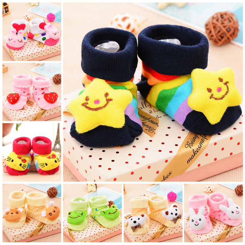 [optional] wholesale children‘s socks cartoon babies‘ socks baby 100% cotton socks toy socks newborn socks