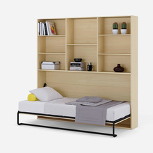 厂家批发小户型多功能隐形床书柜壁床折叠床隐藏床壁柜床五金配件