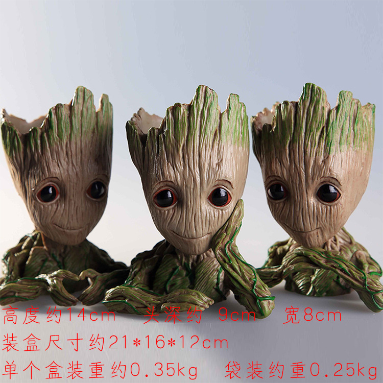 Cartoon Wholesale Tree Man Flower Pot Pot Tree Monster Hand-Made Pvc Hand