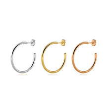 韩版时尚钛钢夸张C形耳环不锈钢几何圆形耳环耳圈耳饰品厂家直销