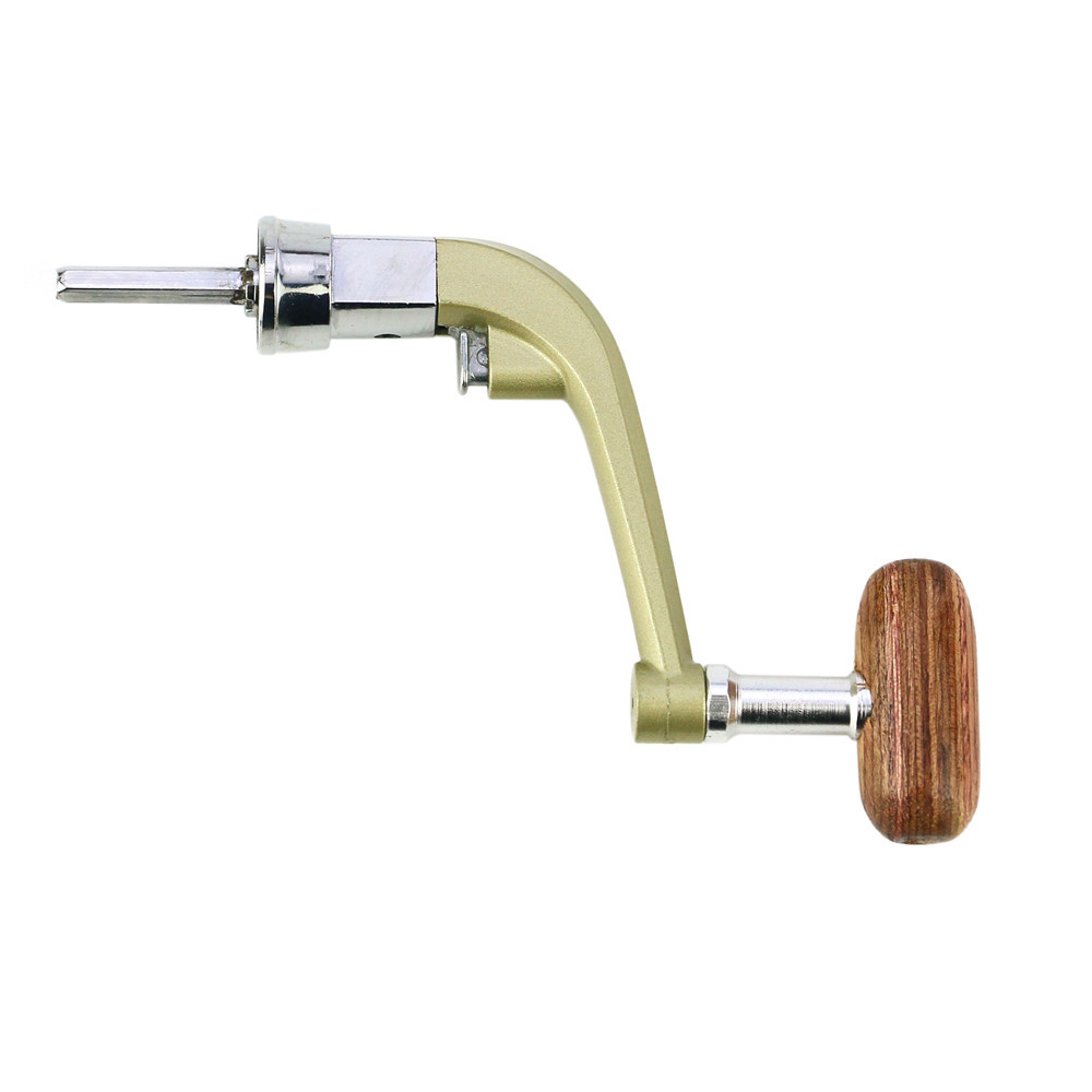 木把大中号半金属摇把渔轮摇柄鱼轮手把握把折叠摇把 渔轮配件